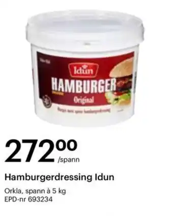 Storcash Hamburgerdressing Idun tilbud