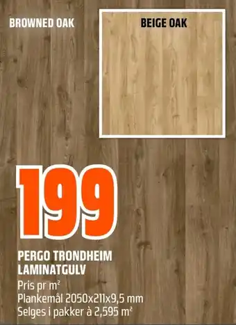 Coop Obs PERGO TRONDHEIM LAMINATGULV tilbud