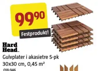Jula Gulvplater i akasietre 5-pk tilbud