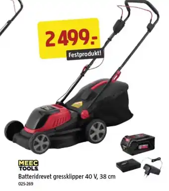 Jula Batteridrevet gressklipper 40 V, 38 cm tilbud