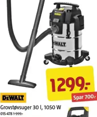 Jula Grovstøvsuger 30 I, 1050 W tilbud