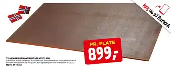 jem & fix TILHENGER RENOVERINGSPLATE 12 MM tilbud