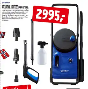 jem & fix HØYTRYKKSPYLER CORE 150-10 POWERCONTROL tilbud