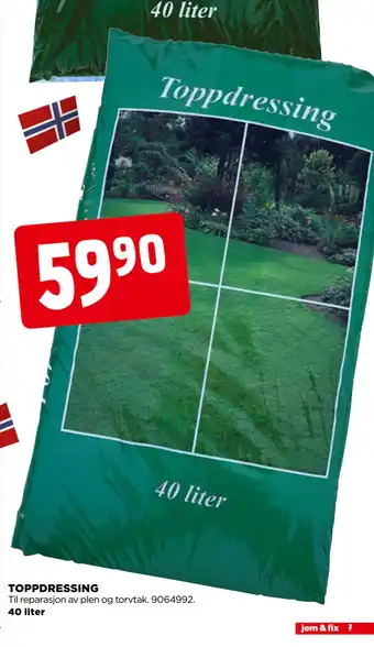 jem & fix TOPPDRESSING tilbud