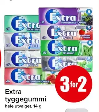 Spar Extra tyggegummi tilbud