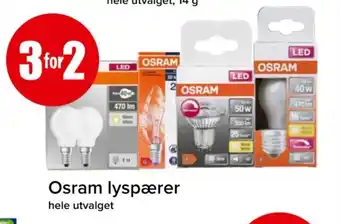 Spar Osram lyspærer tilbud