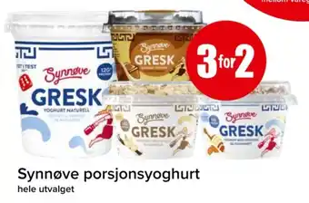Spar Synnøve porsjonsyoghurt tilbud