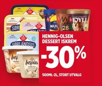 Meny HENNIG-OLSEN DESSERT ISKREM tilbud