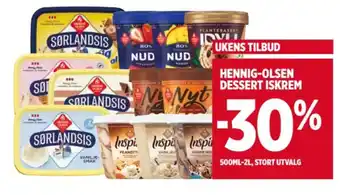 Meny HENNIG-OLSEN DESSERT ISKREM tilbud