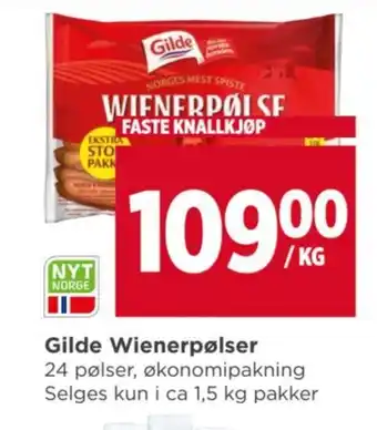 Meny Gilde Wienerpølser tilbud