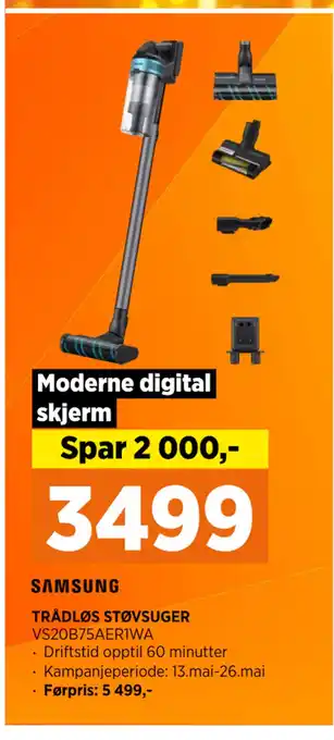 POWER TRÅDLØS STØVSUGER tilbud