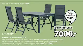 JYSK VATTRUP BORD + MYSEN STOL tilbud