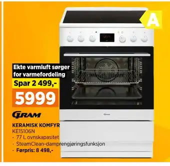 POWER KERAMISK KOMFYR tilbud