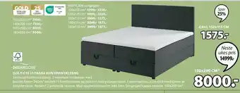 JYSK GOLD C25 STORAGE KONTINENTALSENG tilbud