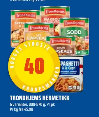 Coop Obs TRONDHJEMS HERMETIKK tilbud