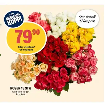 Coop Extra ROSER 15 STK tilbud
