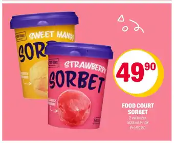 Coop Extra FOOD COURT SORBET tilbud