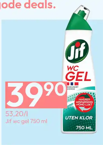Gigaboks Jif wc gel 750 ml tilbud