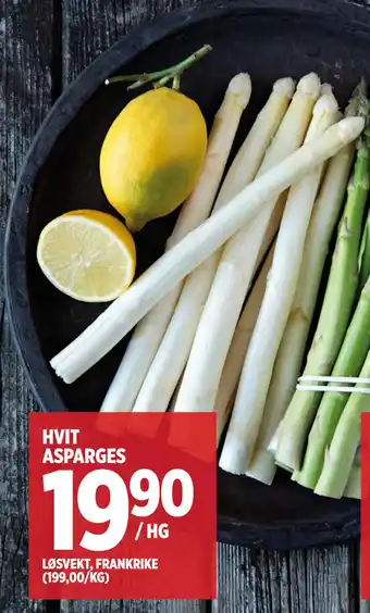 Meny HVIT ASPARGES tilbud