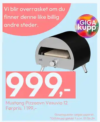 Gigaboks Mustang Pizzaovn Vesuvio 12 tilbud