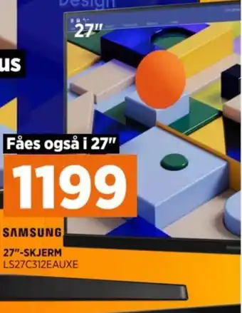 POWER SAMSUNG 27"-SKJERM LS27C312EAUXE tilbud
