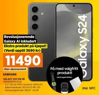 POWER SAMSUNG GALAXY S24 128 GB SMS921BZKDEUB tilbud