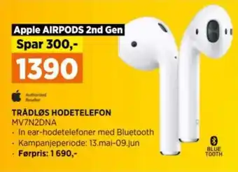 POWER TRÅDLØS HODETELEFON MV7N2DNA tilbud