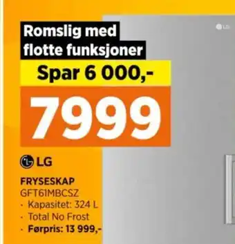 POWER FRYSESKAP GFT61MBCSZ tilbud