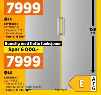 POWER KJØLESKAP GLT71MBCSZ tilbud