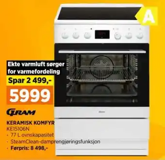 POWER KERAMISK KOMFYR KE15106N tilbud