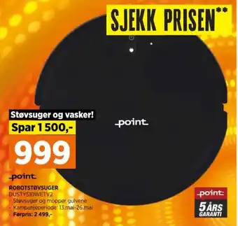 POWER ROBOTSTØVSUGER DUSTY510WETV2 tilbud