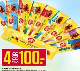 Europris FREIA SJOKOLADE tilbud