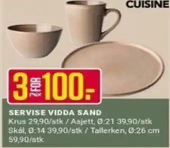 Europris SERVISE VIDDA SAND tilbud