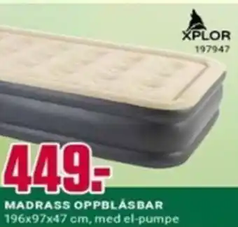 Europris MADRASS OPPBLÁSBAR tilbud