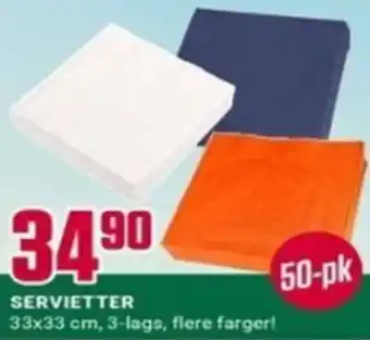 Europris SERVIETTER tilbud
