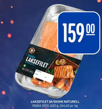 Rema 1000 LAKSEFILET M/SKINN NATURELL tilbud