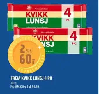 Coop Obs Kvikk lunsj sjokoladebar tilbud