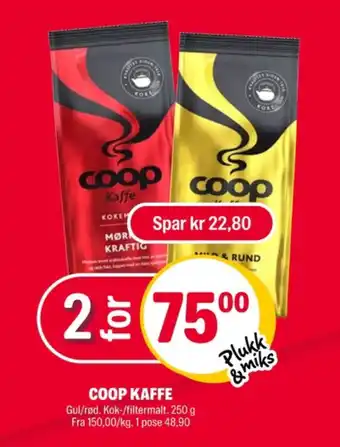 Coop Extra Mild & rund kaffe formalet tilbud