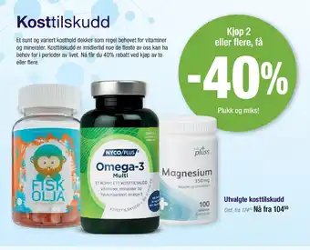 Utvalgte kosttilskudd