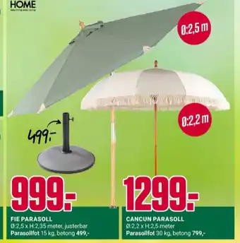 Europris Home parasoll tilbud