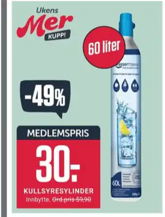 Europris Wassermaxx kullsyrepatron tilbud
