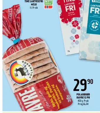 Coop Prix POLARBRØD HAVRE 12 PK tilbud