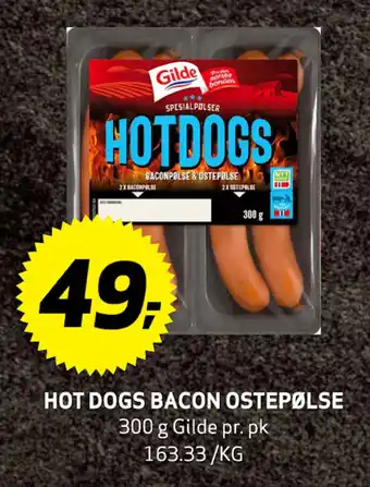 Bunnpris HOT DOGS BACON OSTEPØLSE tilbud