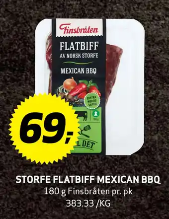 Bunnpris Storfe Flatbiff Mexican BBQ tilbud