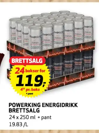 Bunnpris POWERKING ENERGIDRIKK BRETTSALG tilbud