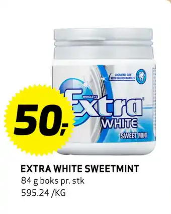 Bunnpris EXTRA WHITE SWEETMINT tilbud
