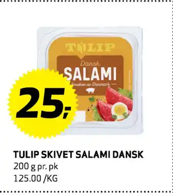 Bunnpris TULIP SKIVET SALAMI DANSK tilbud