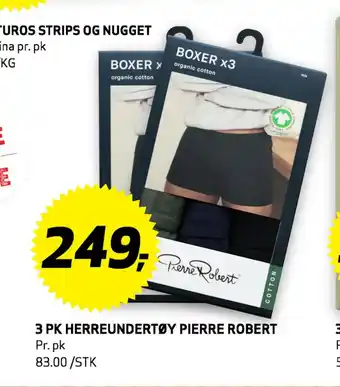 Bunnpris 3 PK HERREUNDERTØY PIERRE ROBERT tilbud