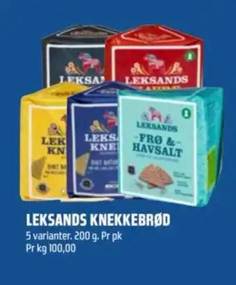 Coop Obs LEKSANDS KNEKKEBRØD tilbud