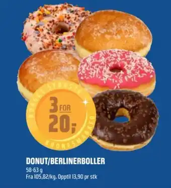 Coop Obs DONUT/BERLINERBOLLER tilbud
